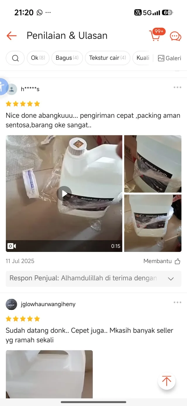 Botol parfum hasil kreasi Absolute Earth